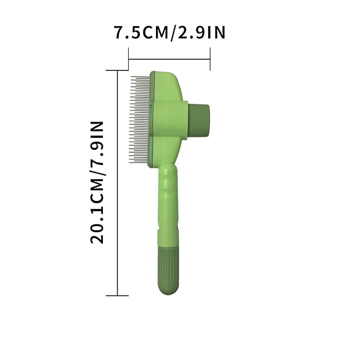 2PCS Cat Comb Dog Hair Comb,Pet Grooming Cleaning Comb,Pet Hair Removal Tool with Release Button