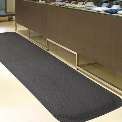 American Floor Mats Hog Heaven Premium 7/8" Black & Black Border 5' x 4' Nitrile Backed Anti-Fatigue Comfort Mat