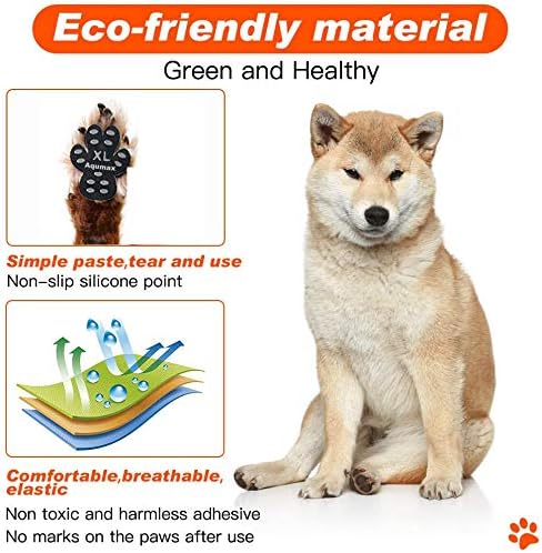 Dog Paw Protector Anti-Slip Pads,Toe Grips for Senior Dogs,Paw Grips Traction Pads for Slippery Hardwood Floors,Essentials for Senior Dogs,12 Sets (48 pcs) XL Black