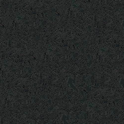 American Floor Mats 1/4in (7mm) Thick Solid Black 4' x 9' Heavy Duty Rubber Rolls, Protective Exercise Mats, Home Gym Rubber Flooring