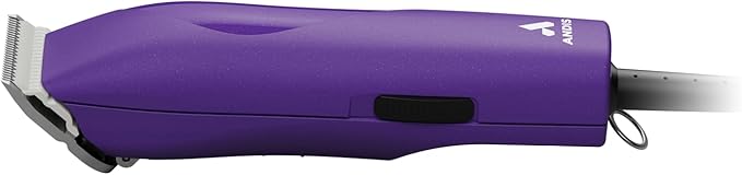 Andis 24820 EasyClip Professional-Animal 7-Piece Detachable Ceramic Blade Clipper Kit, Frustration Free Packaging, Corded Electric, Purple