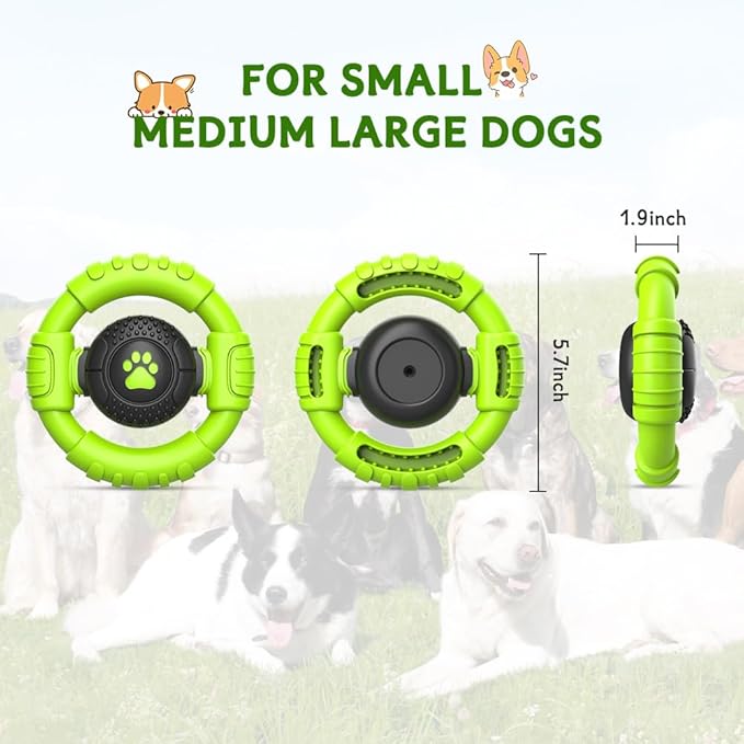 Dog Toys for Aggressive Chewers Large Medium Small Breed Indestructible Durable Tough Squeaky Dog Chew Toys to Keep Them Busy Nylon Rubber Interactive Dog Toys