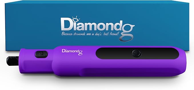 Diamondg Cordless Micro Dog Nail Grinder with Quiet Sound & LED Tip for Large & Small Dogs, 4hrs. Runtime - Electric Dog Nail Trimmer, Heavy Duty Rotary Tool Alternative to Toenail Clippers & Filers