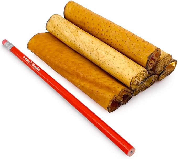 ValueBull USA Pig Skin Retriever Rolls, 4 Inch, Smoked, 100 Count Bulk Pack - Premium USA Pork Hide Dog Chews, One-Piece, Easy Digestion, High Protein