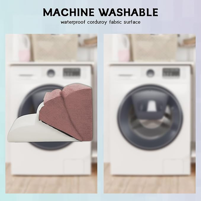 Dog Steps for Small Dogs, 3-Step Pet Ramp Stairs for High Beds and Sofa, Non-Slip Pet Stairs for Small Dogs and Cats, Removable and Easy to Clean Cover, Pink