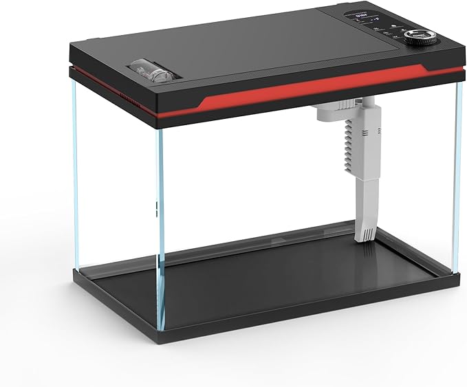 hygger Smart Aquarium Starter Kit, Glass Fish Tank with 24/7 Mode Light, Heater, Water Pump, Filter Media, Auto Feeder,Water Changer, Cleaning Tool, Fishing Net,Timer Automatic Switch (6 Gallon)