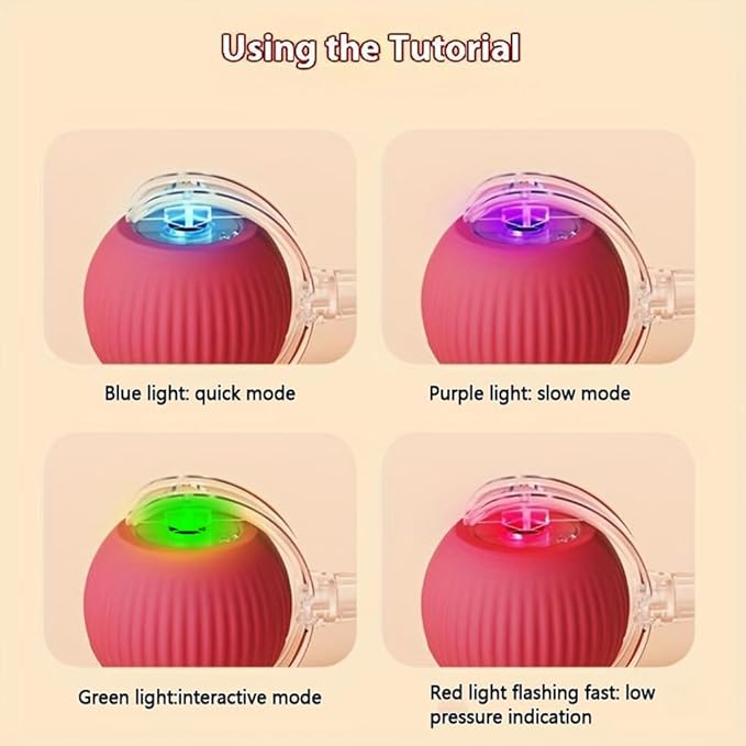 Interactive Cat Toys Ball for Indoor Cats, Self Moving Cat Toys Electric Rolling Balls, Realistic Mouse & Chase for Hunting and Exercise (Green)