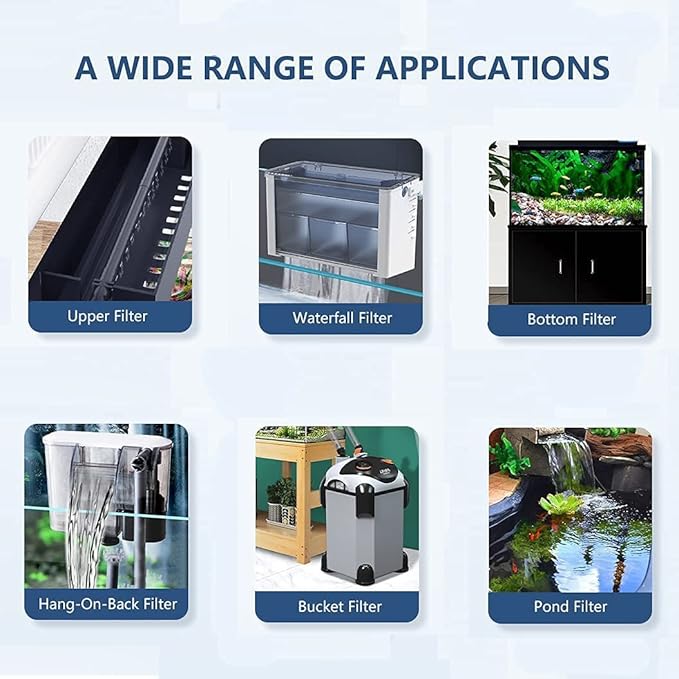 Aquarium Filter Media, Newly Premium 8-Layer Filter Pads for Aquarium, Fish Tank Sponge Pad Foam Filter Accessories for Pond (15.7"x11.8"x0.78“,2pack)