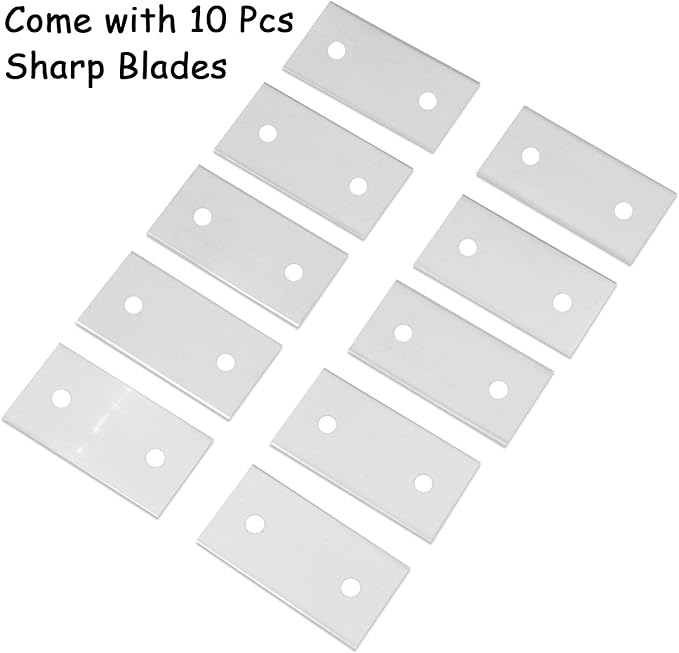 Aquarium Fish Tank Tools Kit Stainless Steel Algae Cleaning Scraper Razor Cleaner with 10 Pcs Blades (26 Inch)