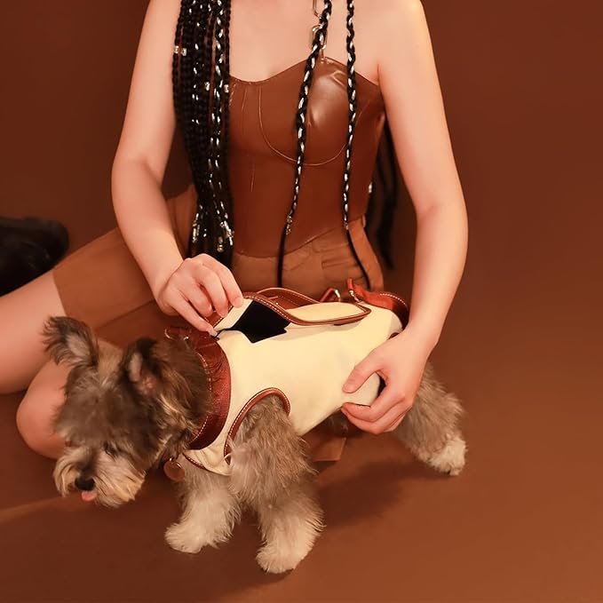 Dog Lift Harness Dog Carrier VES Harness Adjustable Leash with Small Puppy Treat Bag,Fits Most Cars,M