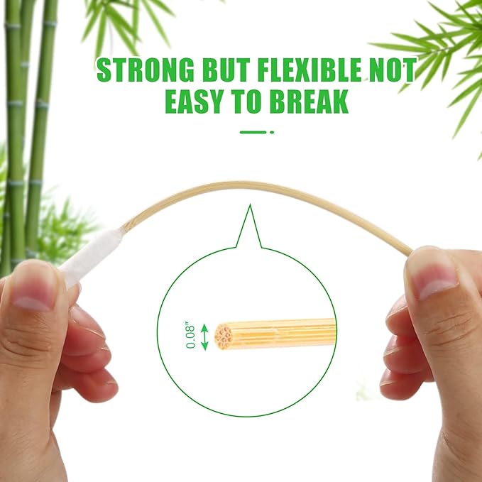 Long Cotton Swabs for Dog Ear Cleaning, 200pcs, 4.7 Inch Biodegradable Cotton Tips, Ideal for Ear Care & Wound Treatment, Portable Size, Eco-Friendly