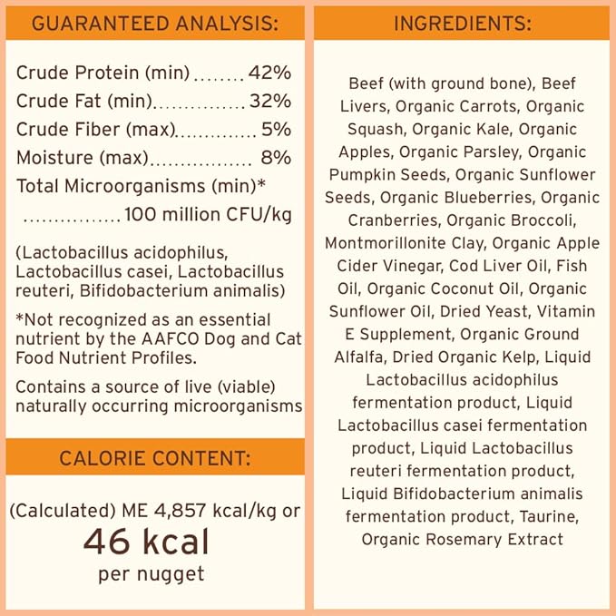 Primal Freeze Dried Raw Dog Food Nuggets, Beef, Complete & Balanced Meal, Also Use as Topper or Treat, Premium, Healthy, Grain Free, High Protein Raw Dog Food, 14 oz (Pack of 2)