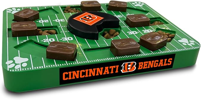 Pets First NFL Cincinnati Bengals Puzzle Toy, Puzzle Treat Dog Toy, Interactive Dog Treat Toy, Dog Puzzle