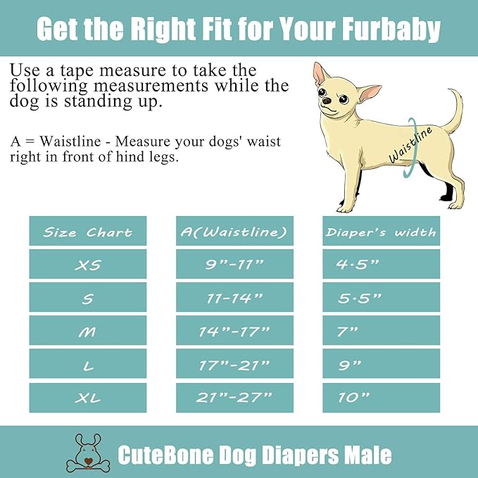 CuteBone Dog Diapers Male Medium for Christmas DM16M