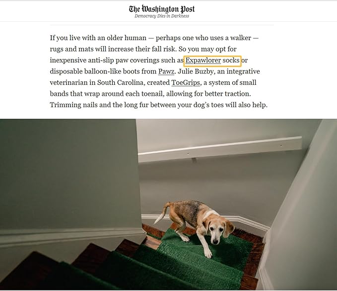 EXPAWLORER Anti Slip Dog Socks to Prevent Licking Paws, Dog Shoes for Hot Pavement, Dog Booties for Small Medium Large Senior Dogs, Traction Control Boots & Paw Protectors for Hardwood Floors