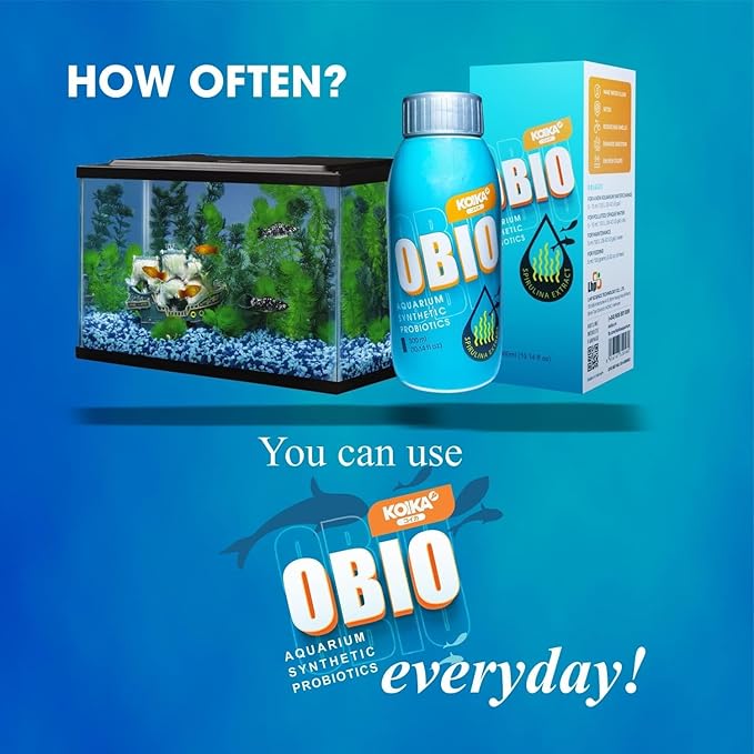 KOIKA OBIO Aquarium Water Treatment, Quick Effect (After 8-10 Hours), Improvement of Digestion and Immune Systems of Fish & Shrimp (Liquid, 180ml (6.08 fl oz))