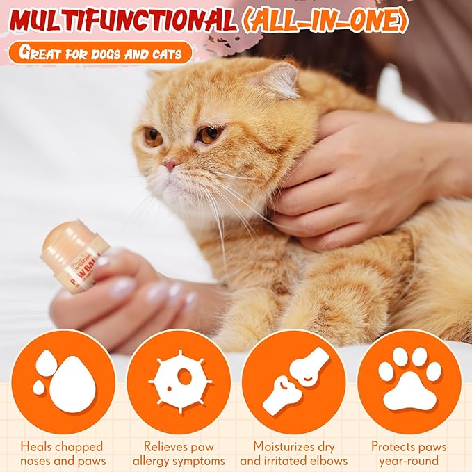 Cat Paw Butter 1.4 oz Balm for Cats Dogs Dry Noses and Cracked Paws Dog Cat Soother Balm Natural Butter for Dry Noses