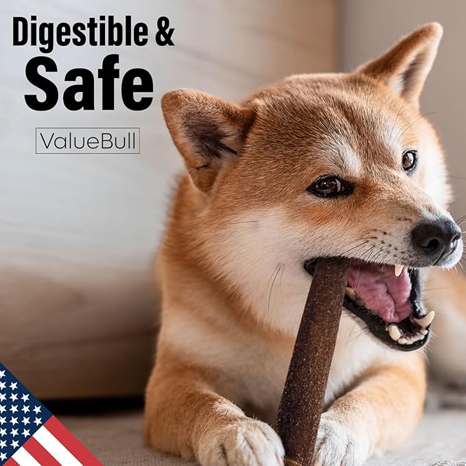 ValueBull USA Collagen Sticks for Dogs, 6 Inch Medium Chews, Natural Long-Lasting Dog Treats, 400 Count Wholesale Pack - Promotes Joint, Skin & Coat Health with Glucosamine and Chondroitin