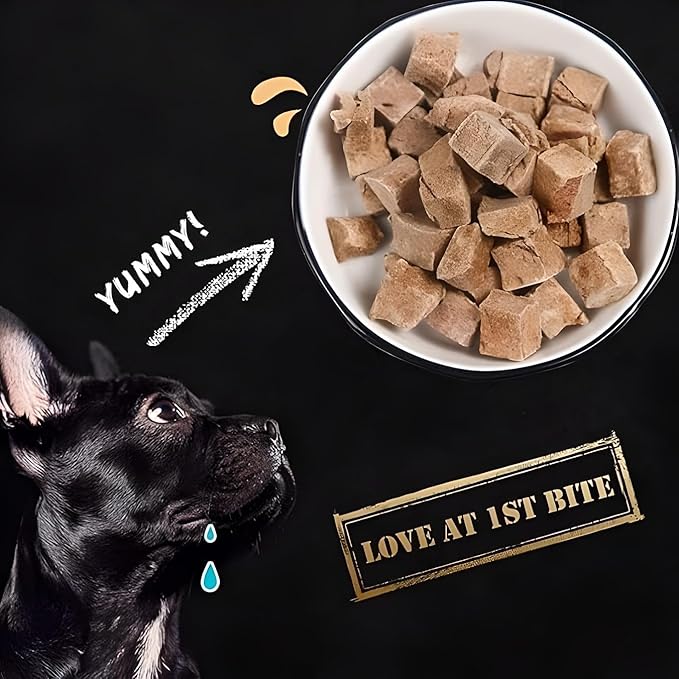 Organic Freeze Dried Dog & Cat Treats - Single Ingredient, Grain Free Food Toppers for Healthy Pets, No Fillers or Preservatives (1 Bag, Egg)