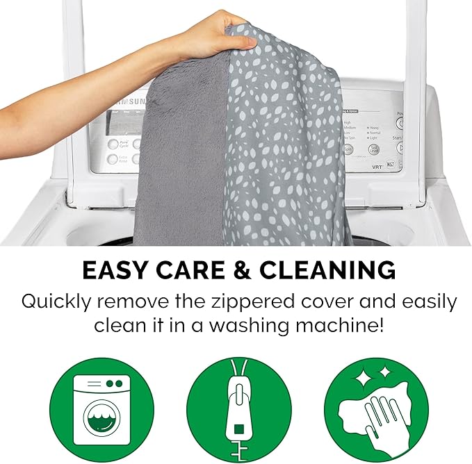 Furhaven Cooling Gel Dog Bed for Large Dogs w/ Removable Bolsters & Washable Cover, For Dogs Up to 125 lbs - Plush & Almond Print L Shaped Chaise - Gray Almonds, Jumbo Plus/XXL