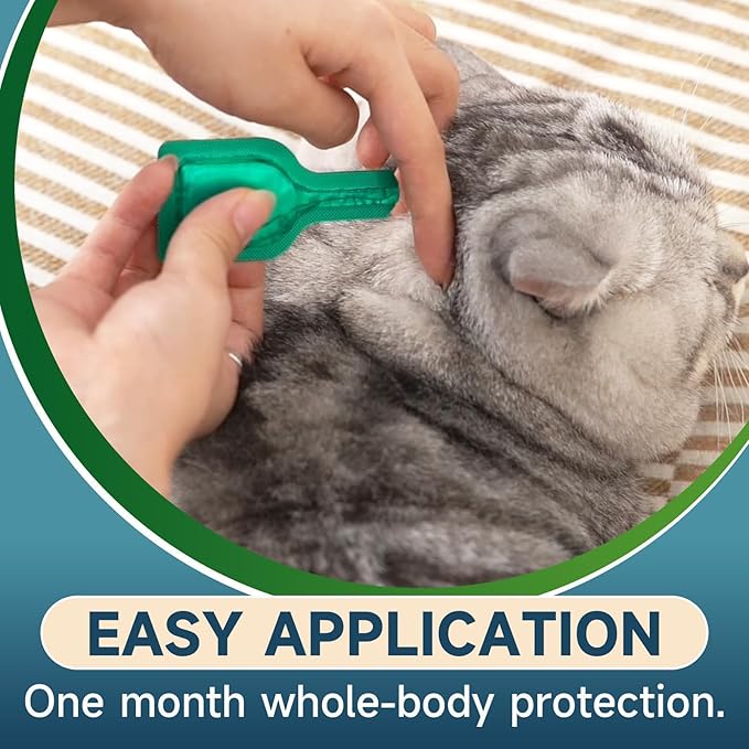 Flea Treatment for Cat Flea and Tick Prevention for Cats Kitten, 6-Month Supply, Cat Flea Treatment & Control, Repellent, Fast Acting Topical Drops for Cats, Over 1.5 lbs, 24-Hour Protect