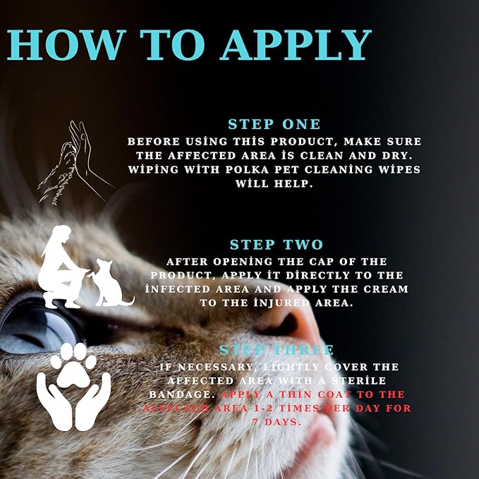 polak Pet Eye Cream Health for Dogs, Cats, Cattle, Sheep, Horse, Bird 1/8 oz /3.5gr, 1 Tube