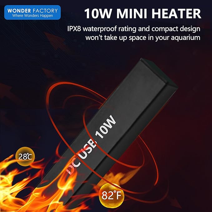 Small Aquarium Set Glass 2.6 Gallon Fish Tank, Starter Kit with Heater Self Cleaning System Efficiency Filter Bright Light Rocks Gravel Cleaning Tool, Leak-Proof Ultra-Clear Rimless Desktop Betta Tank