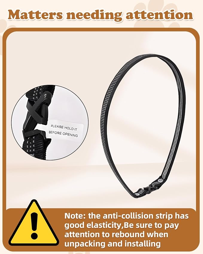 Blind Dog Harness, Lightweight Collar for Dogs&Cats, Adjustable Blind Dog Collar Harness, Pet Anti-Collision Ring for Blind, Eye Injury, Vision Impairment Pets for Protective & Build Confidence XL