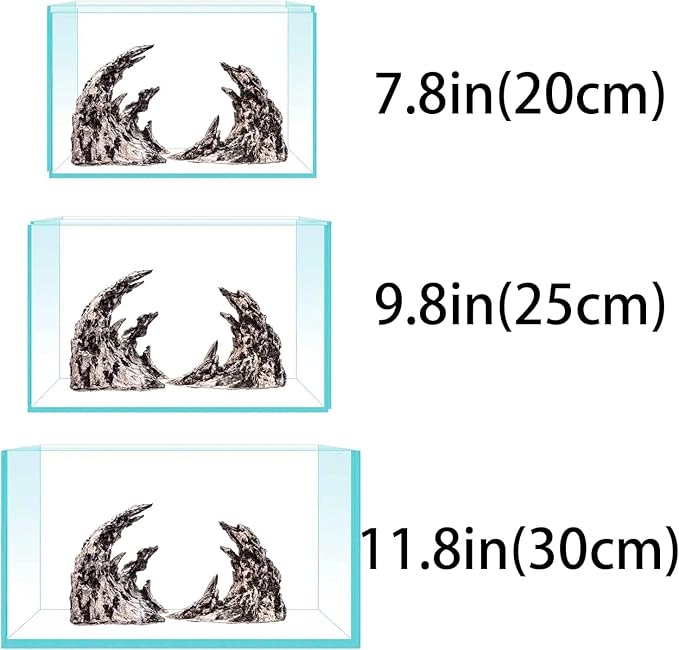 Novelsite Fish Tank Decor- Jagged Canyon Rock Formation ,Made of Solid Sandstone,Suitable for a Variety of Fish Tank Scenes, DIY Planting Moss, Safe and Non-Toxic