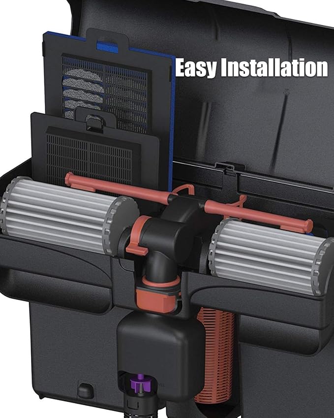 ULZOZN 2PCS Aquarium Fish Tank Filters with 4PCS Rite-Size C Cartridge Fit for Marineland Penguin 200 350 200B 350B, Biowheel Aquarium Filters Replace PRBW2350B