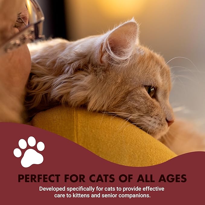 Immune Support for Cats – Daily Formula with Inulin, Beta-Glucan, Vitamin E, Omega-3s, Fermented Yeast & More! - Made for Picky Eaters