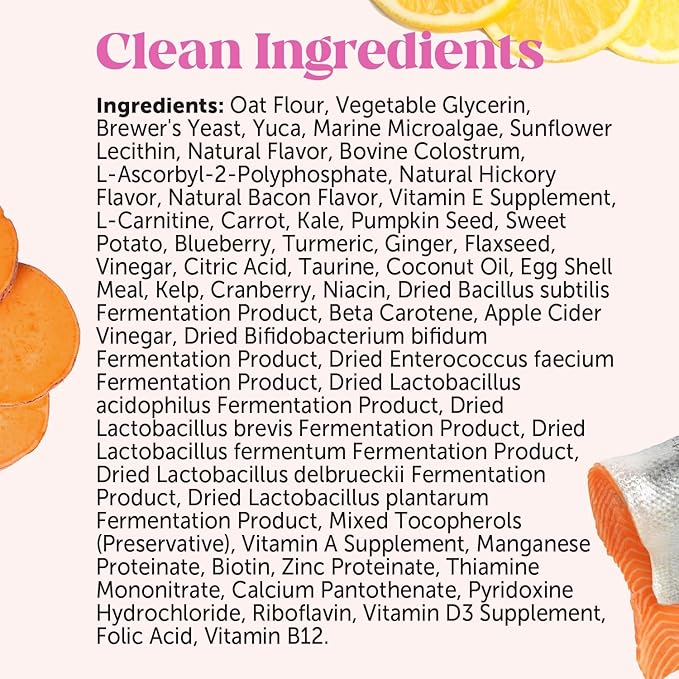 Multivitamin Puppy Treats - Essential Dog Supplements & Vitamins for Learning and Cognitive Development- Probiotics, Omega Fish Oil for Health, Heart & Immunity - Dog Health Supplies