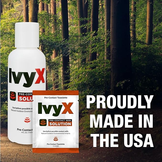 CoreTex Ivy X Pre-Contact Poison Ivy Wipes with Resealable Travel Bag - Pack of 15 Single-Use Barrier Wipes - Also Works on Poison Oak & Sumac Oils - Quick Dry & Chalk-Free Formula