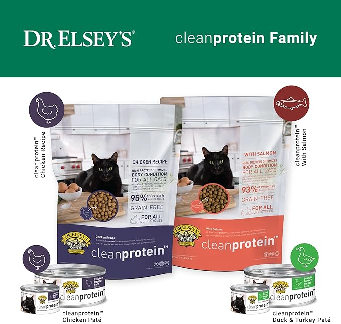 Dr. Elsey's cleanprotein Duck Recipe Wet Cat Food Case of 24, 2.75 oz Canned Food