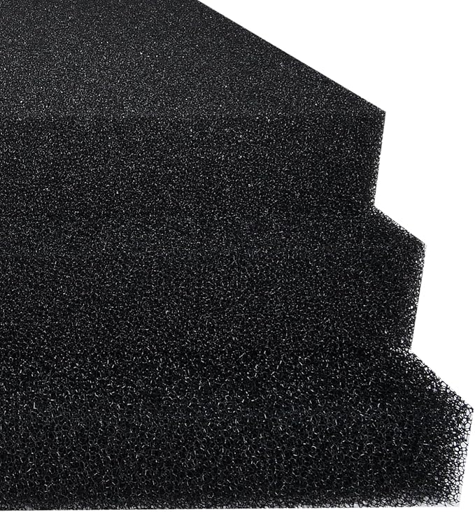 Hipanda 2 Pack Aquarium Bio Filter Sponge Pad 20"x20"x1.5",20PPI, Bio Filter Media Foam Pad Sponges, Cut-to-Size Open Cell Foam Sheet for Fish Tank