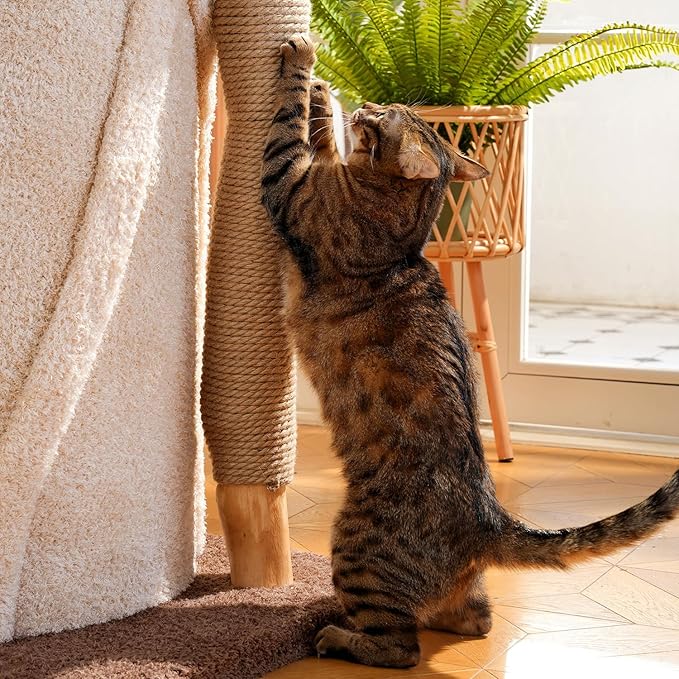 70" Heavy Duty Cat Tree for Large Cats with Toys, All-in-One Cat Tower with Cat Perch, Tall Cat Tower with Scratching Post, Brown Modern Cat House