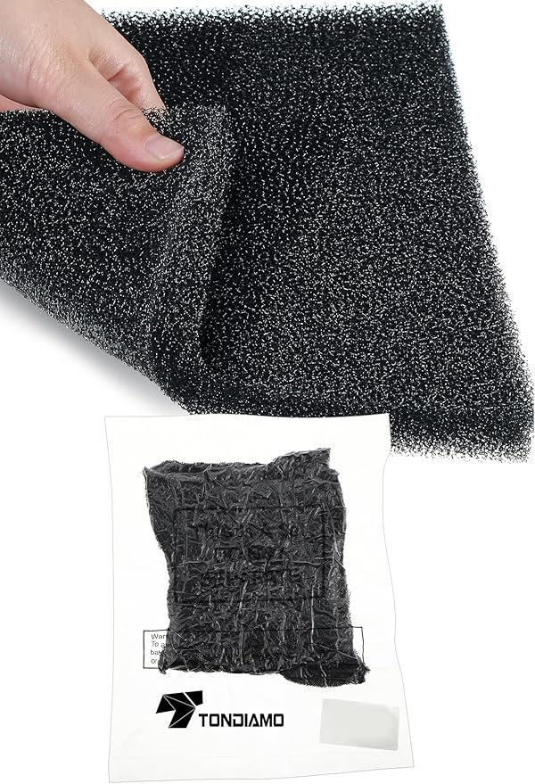 Tondiamo 3 Pieces Aquarium Sponge Filter Pad Media Cut to Fit Foam for Fish Tank Filters Replacement Fish Tank Cleaner Open Cell Foam Sponges for Dishes