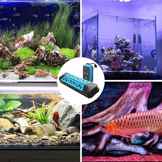 MagTool 100-1200W Aquarium Heater, Submersible Fish Tank Heater with Over-Temperature Protection and Automatic Power-Off Fish Heater with Digital Controller for Freshwater and Saltwater