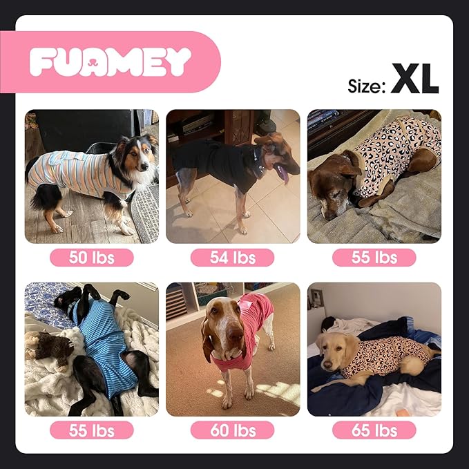 FUAMEY Dog Recovery Suit Male,Dogs Surgery Neuter Suits Puppy Spay Shirts for Female Protect Dog's Skin Anti Licking Abdominal Wounds Doggie Onesie Pet Bodysuit Alternative to Cone Grey Camouflage XL