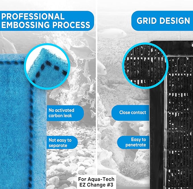 9 PCS Aquarium Filter Cartridge Compatiable with Aqua-Tech Filters (EZ-Change #3) Fish Tank Filter Cartridge Compatiable with Aqua-Tech 20-40 & 30-60 Power Filter