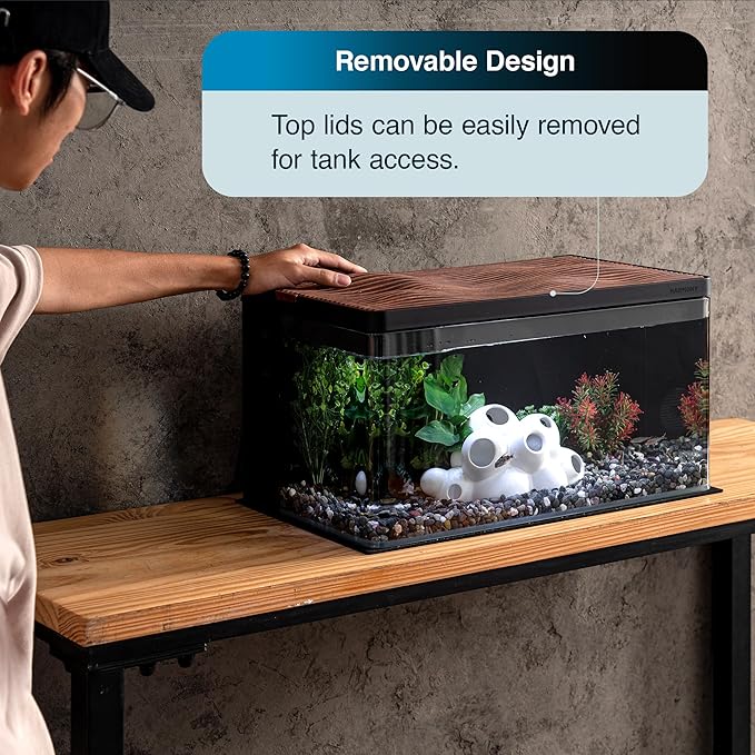 Cherry Wood Grain Top Lid for Clairnara Harmony Aquatic Tank