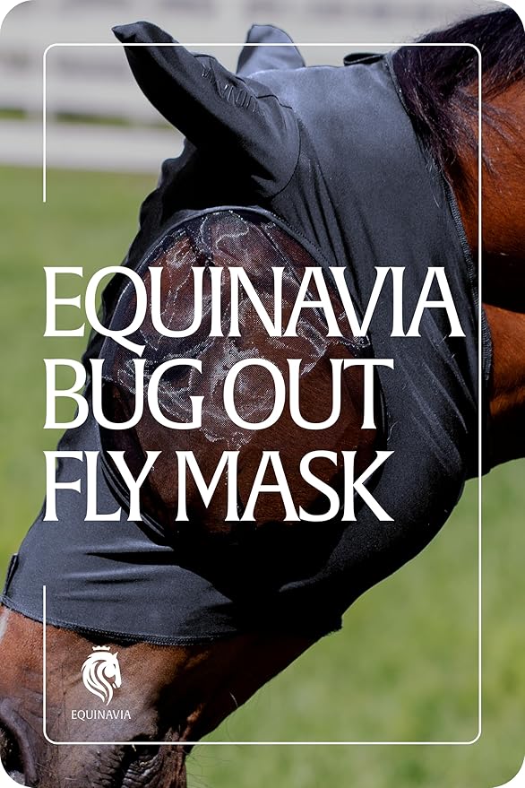 Equinavia Bug Out Fly Mask | Against Flies, Insects, UV Rays - Carbon Grey - Pony