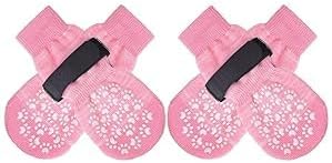 EXPAWLORER Anti Slip Dog Socks to Prevent Licking Paws, Dog Shoes for Hot Pavement, Dog Booties for Small Medium Large Senior Dogs, Traction Control Boots & Paw Protectors for Hardwood Floors