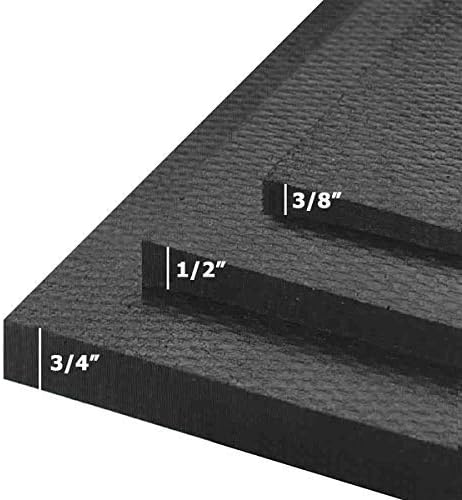 American Floor Mats - Horse/Stable Mats - Heavy Duty Stall Mats - Thick, Durable Rubber Flooring Solid Black 3/8" Thick - 4' x 10' Mat