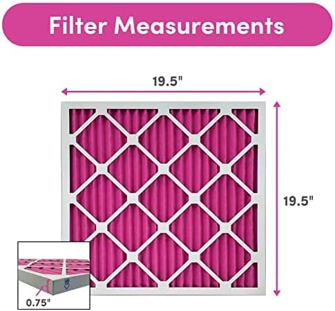 Colorfil 20x20x1 Air Filter (4-Pack) | Made in the USA | Color Changing | Remove Cat and Dog Odor | MERV 8 for Pet Hair Dander and Dust | 19.5"x19.5"x0.75" Exact Size