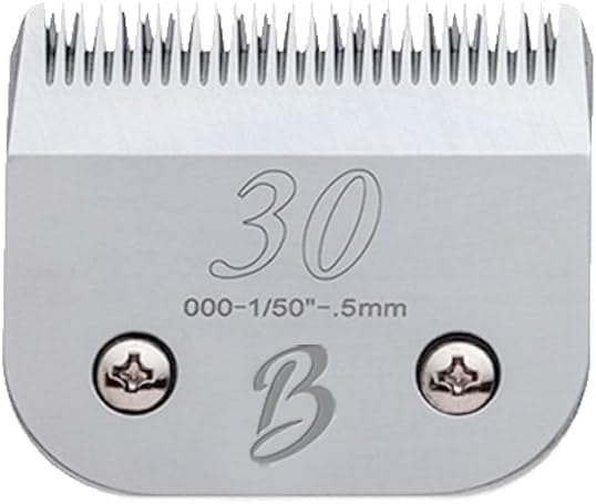 Detachable A Series 30 Blades for Dog Grooming Cuts 1/50" - 0.5mm Japanese High Carbon Steel Dog Clipper Blades & 30 Blade Dog Grooming (Compatible A5 Series Clippers for Dogs Cat (B30)