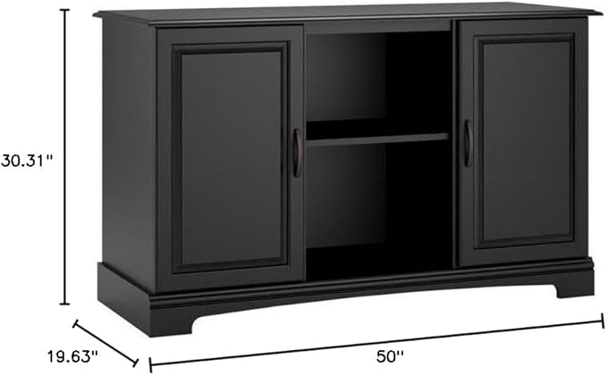 Pemberly Row Modern/Contemporary Furniture 50" Aquarium Stand in Black