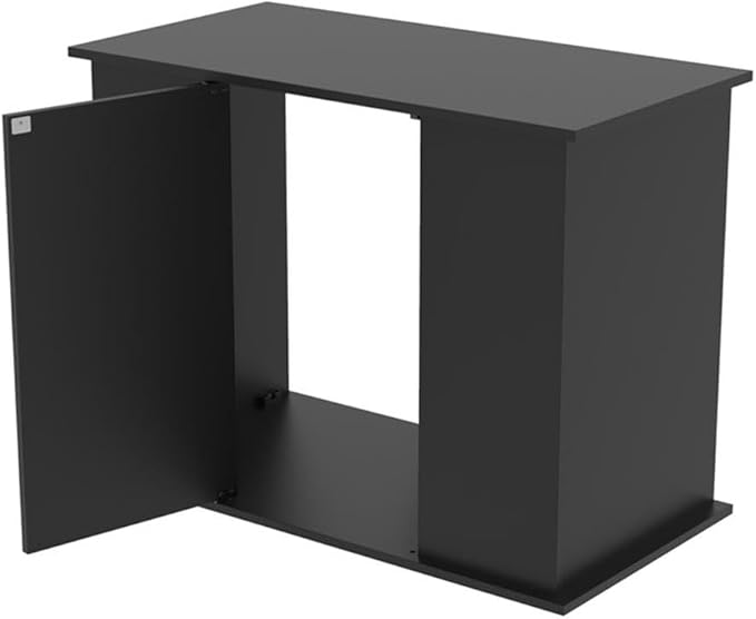 Pemberly Row Engineered Wood 50/65 Gallon Black Upright Aquarium Stand