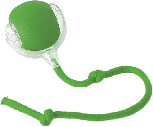 Electric Cat Toy - Automatic Rolling cat Toy with Motion sensors, Designed for Indoor Cats, Suitable for Solo Play (USB Rechargeable) (Greener)