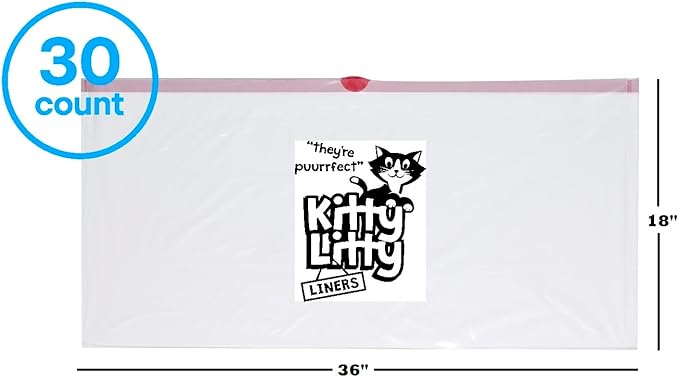 Cat Litter Box Liners 30 Count Drawstring Kitten Waste Bag